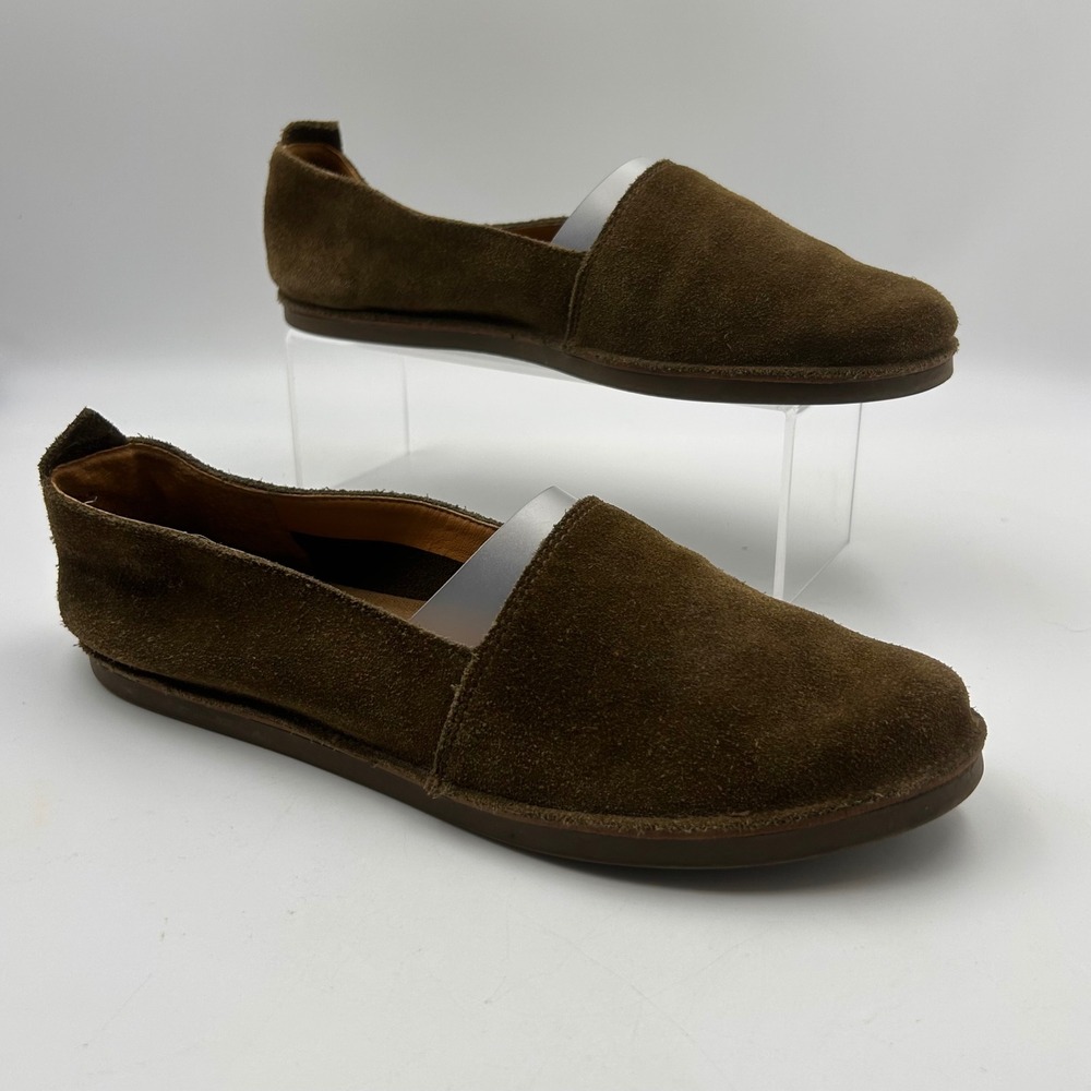Latigo Twyla Loafers Womens 9 Olive Green Suede Slip On Boho Minimalist